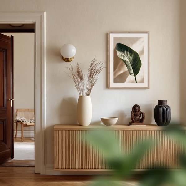 Tiskana slika z okvirjem 50x70 cm Strelizia Leaf – Styler-image-1