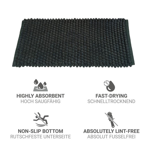 Temno zelena tekstilna kopalniška preproga 50x80 cm Solivo – Wenko-image-4