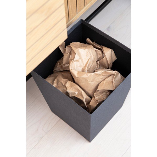 Črn koš za smeti Sofia Canvas Paper Laminate – Bigso-image-4