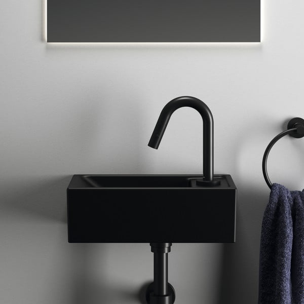 Mat črn keramičen umivalnik za WC 37x21 cm i.Life S – Ideal Standard-image-4