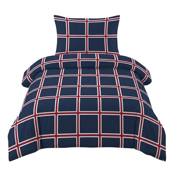 Temno modra enojna bombažna posteljnina 140x200 cm Frank – Cotton House