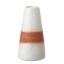 Belo-oranžna keramična vaza Bloomingville Stripe