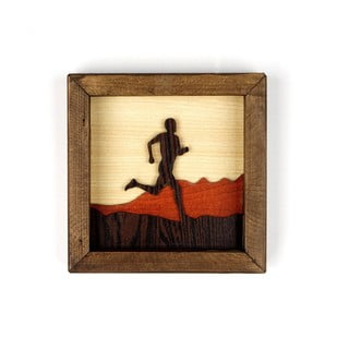 Lesena slika Kate Louise Running Man, 16 x 16 cm