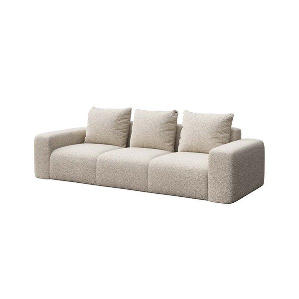 Bež sedežna garnitura iz tkanine bouclé 287 cm Monce – Rodier-image-2