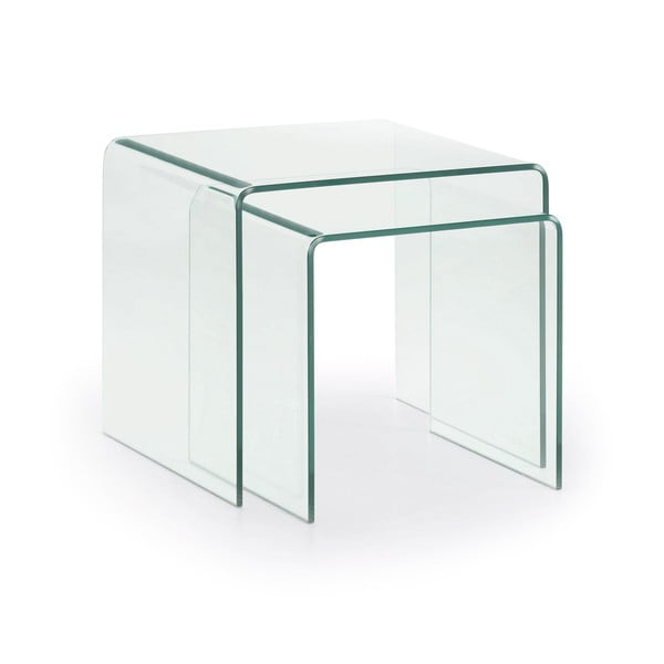 Steklene mizice v kompletu 2 ks 50x50 cm Burano – Kave Home