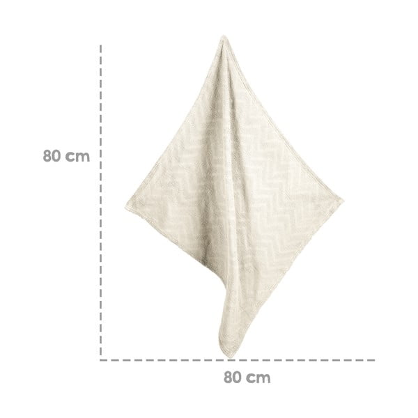 Kremno bela pletena otroška odeja iz organskega bombaža 80x80 cm Seashells – Roba-image-1