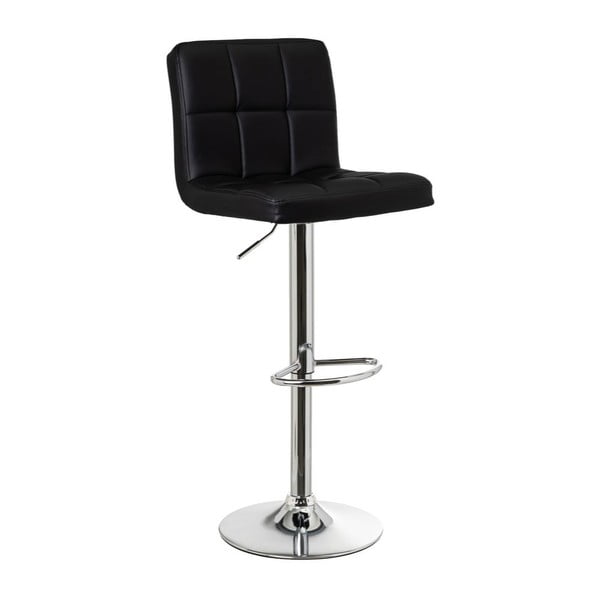 Črni barski stoli z nastavljivo višino iz umetnega usnja v kompletu 2 ks (višina sedeža 93 cm) – Casa Selección