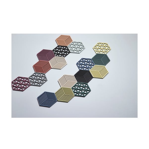 Svetlo siva silikonska podloga za vroče lonce Zone Triangles-image-1