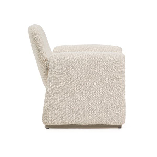 Bež fotelj iz šenilje Melvia – Kave Home-image-3