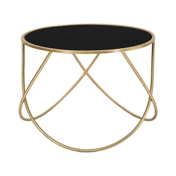 Okrogla stranska mizica s stekleno mizno ploščo ø 60 cm Ring – Mauro Ferretti