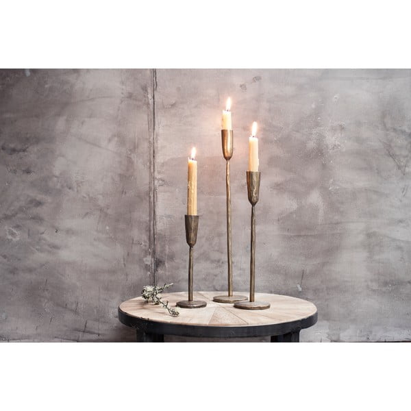 Kovinski svečnik v zlati barvi Nkuku Mbata, višina 20 cm-image-1