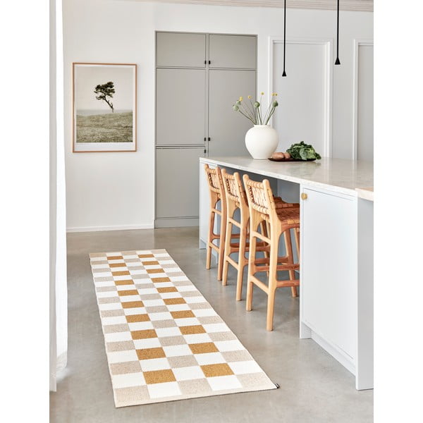 Oker rumen/bež zunanji in notranji tekač 70x160 cm Pix Vanilla Ochre – Pappelina-image-2