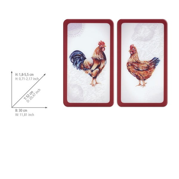 Zaščitne plošče za štedilnik 2 ks iz kaljenega stekla 52x30 cm Farm – Wenko-image-4