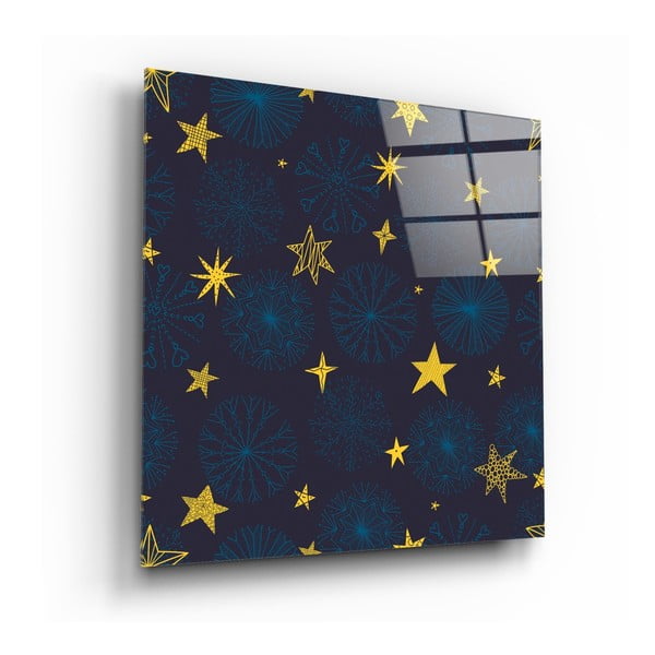 Steklena slika Insigne Snow and Stars, 40 x 40 cm