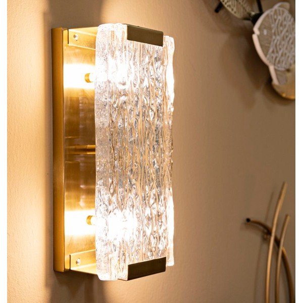 Steklena stenska svetilka v zlati barvi Oblin – Mauro Ferretti-image-1