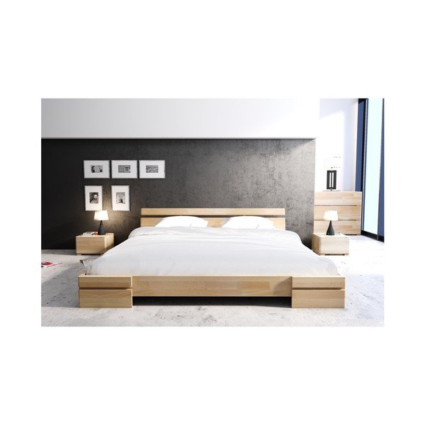 Nočna omarica iz bukovega lesa s predalom SKANDICA Sparta-image-3