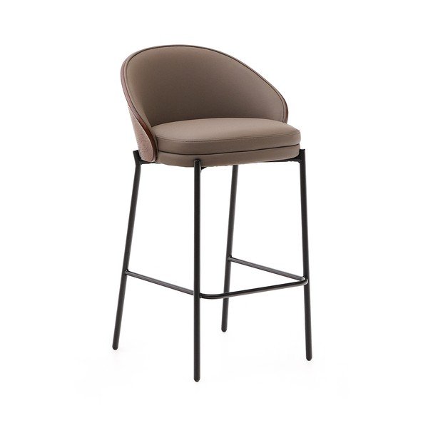 Rjav barski stol (višina sedeža 65 cm) Eamy – Kave Home