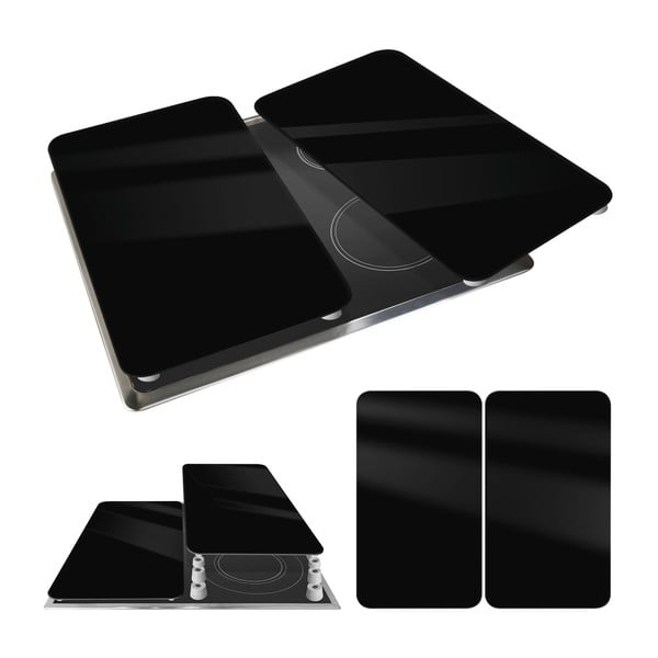 Zaščitne plošče za štedilnik iz kaljenega stekla 2 ks 30x52 cm Universal – Wenko-image-2