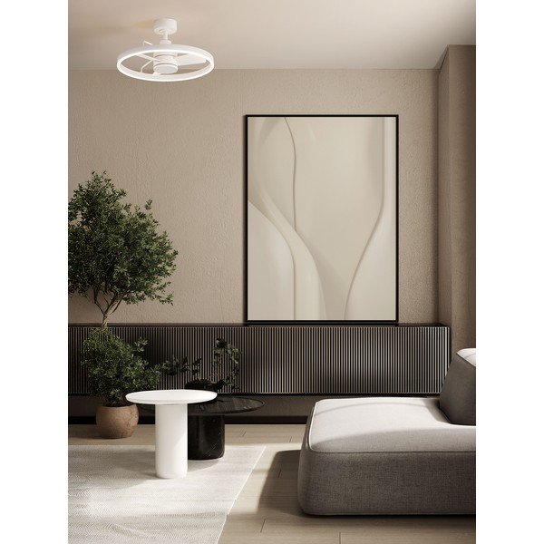 Bela kovinska LED zatemnitvena stropna svetilka Lunair – Nova Luce-image-1