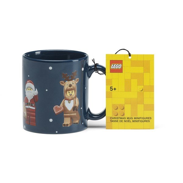 Temno modra keramična otroška skodelica 300 ml Christmas Minifigures – LEGO®-image-3