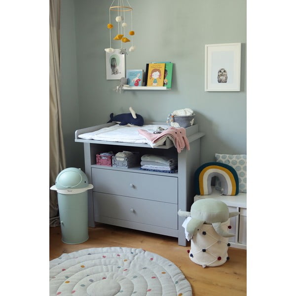 Mentolno zelen plastičen koš za plenice 25 l Whale – Kindsgut-image-3