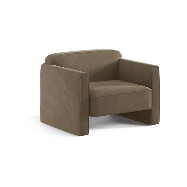 Sivorjav žameten fotelj Abby – Micadoni 