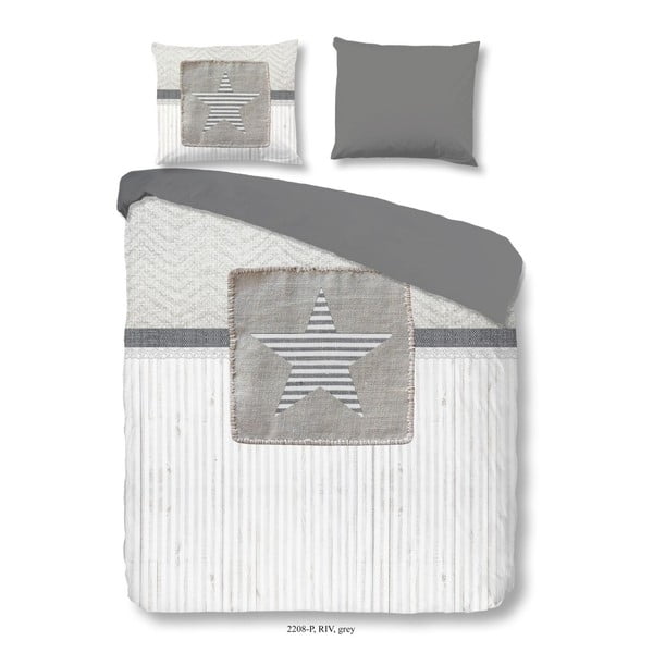 Bombažno posteljno perilo za zakonsko posteljo Dobro jutro Riv, 200 x 200 cm