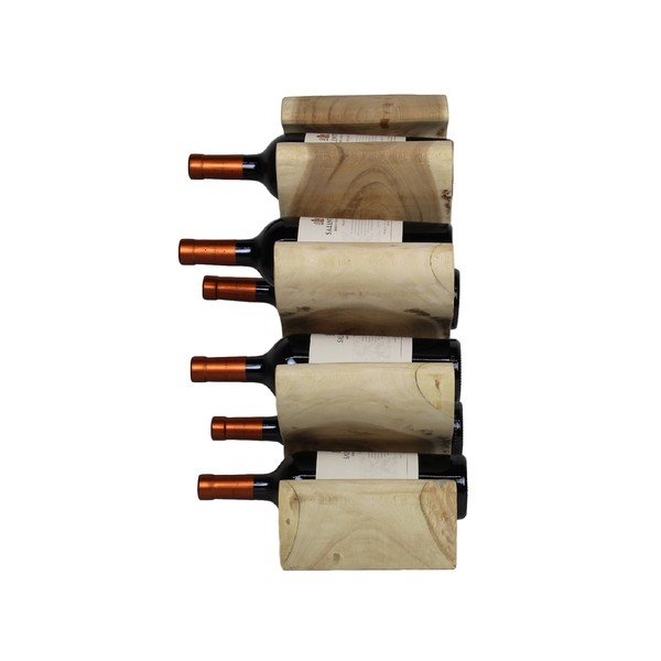 Stojalo za vino iz eksotičnega lesa za 6 steklenic - HSM collection-image-2