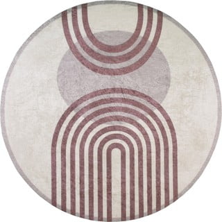 Vijolično-siva okrogla preproga ø 80 cm - Vitaus