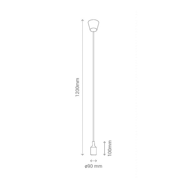 Siva viseča svetilka brez senčila SULION Vintage-image-1