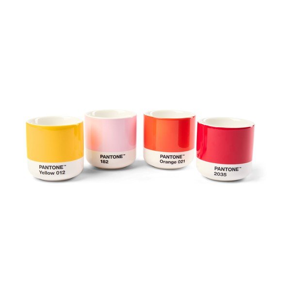 Porcelanaste skodelice v kompletu za espresso 4 ks 100 ml Macchiato – Pantone