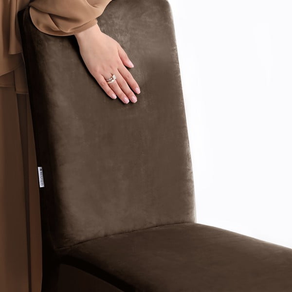 Rjava raztegljiva prevleka za stol 48 cm Sento – Restilo-image-4