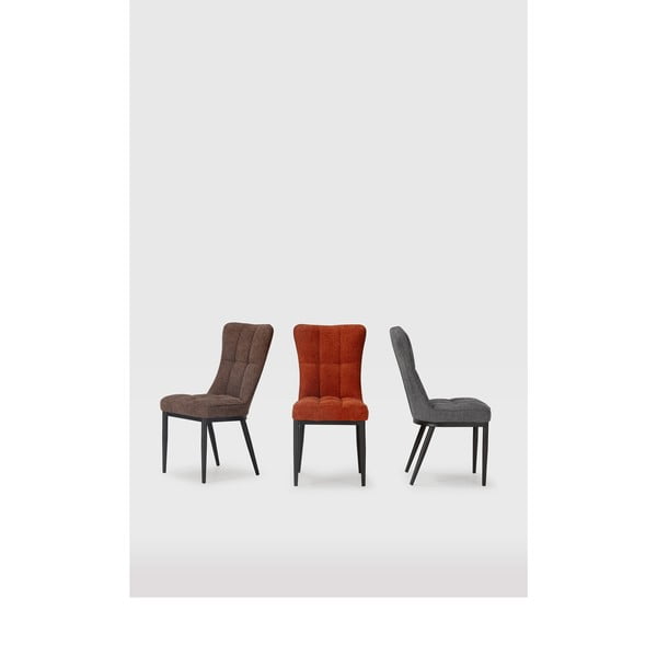 Jedilni stoli v kompletu 2 ks v barvi terakote Damon – Marckeric-image-1