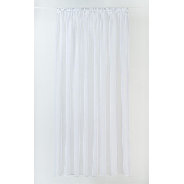 Bela prosojna zavesa iz tančice 140x245 cm Crush – Mendola Fabrics