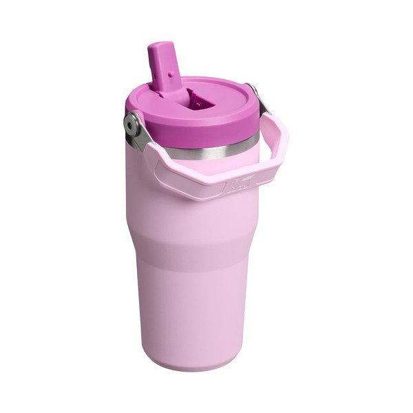 Rožnata termovka iz nerjavečega jekla 600 ml IceFlow™ Flip Straw 2.0 Cherry Blossom – Stanley-image-1