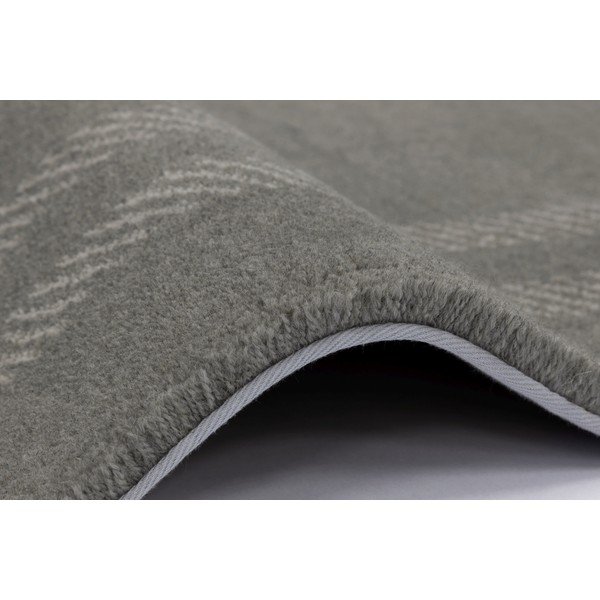 Antracitno siva volnena preproga 133x190 cm Calisia M Grid Rim – Agnella-image-2
