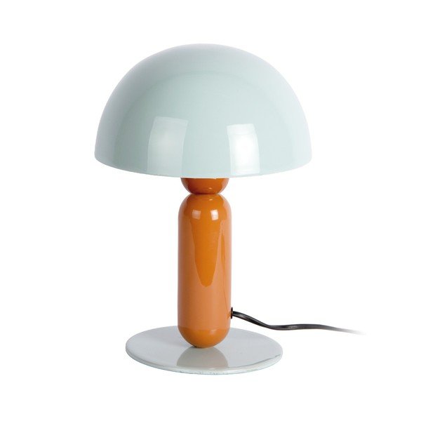 Oranžna/prašno modra kovinska namizna svetilka (višina 30 cm) Firenze round – Leitmotiv