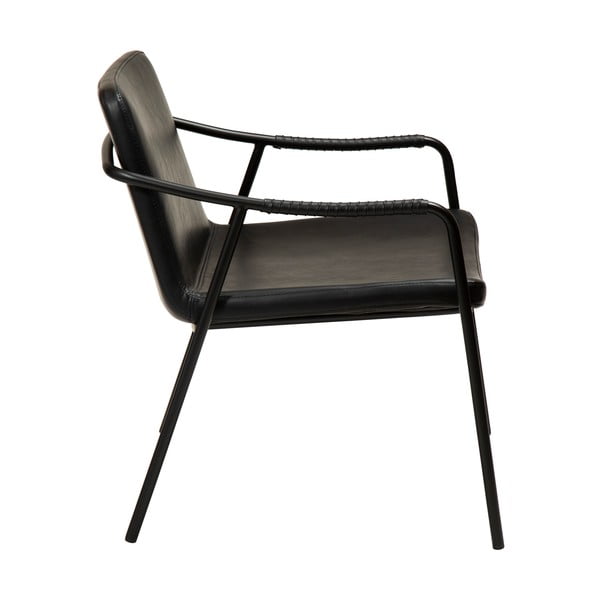 Črn fotelj iz umetnega usnja DAN-FORM Denmark Boto-image-3