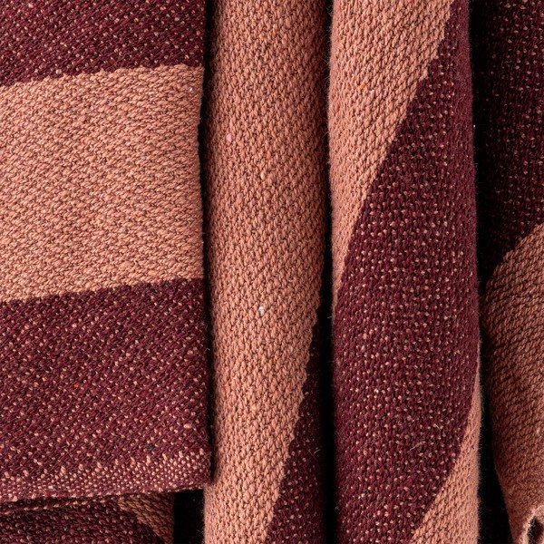 Bordo rdeča odeja iz recikliranega bombaža 130x160 cm Frello – Bloomingville-image-3
