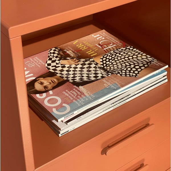 Opečnato rdeča stenska nočna omarica z 2 predaloma Hammel Keep-image-3