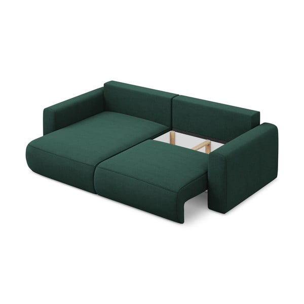 Zelena raztegljiva/s prostorom za shranjevanje kotna sedežna garnitura (levi kot/z ležalnikom) Kapua – Makamii-image-3