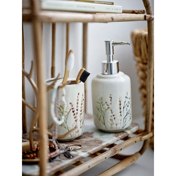 Kremno bel lončen komplet pripomočkov za kopalnico Bea – Bloomingville-image-1
