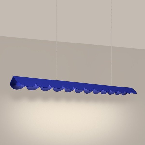 Temno modra aluminijasta LED viseča svetilka BISCUIT – Thoro-image-1