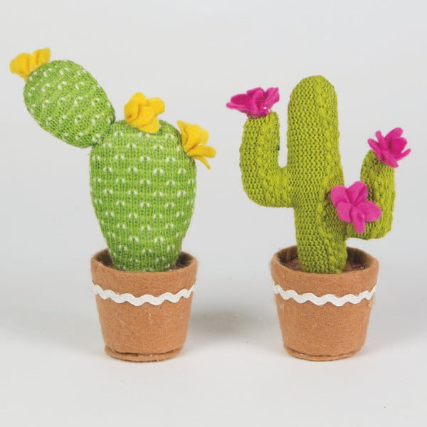 Komplet 2 okraskov Sass & Belle Cactus