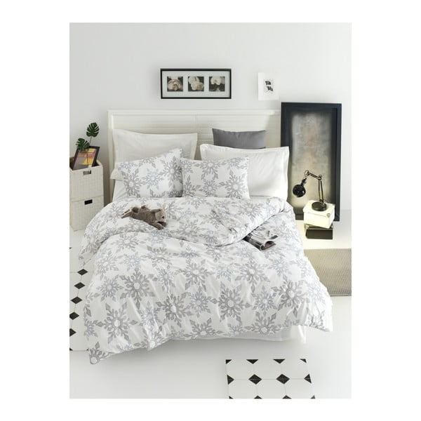 Ranforce bombažna rjuha za zakonsko posteljo Mijolnir Irene White, 160 x 220 cm