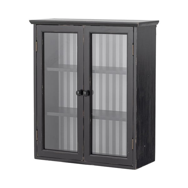 Črna stenska vitrina iz masivne jelke 51,5x66,5x22,5 cm Hazem – Bloomingville-image-4