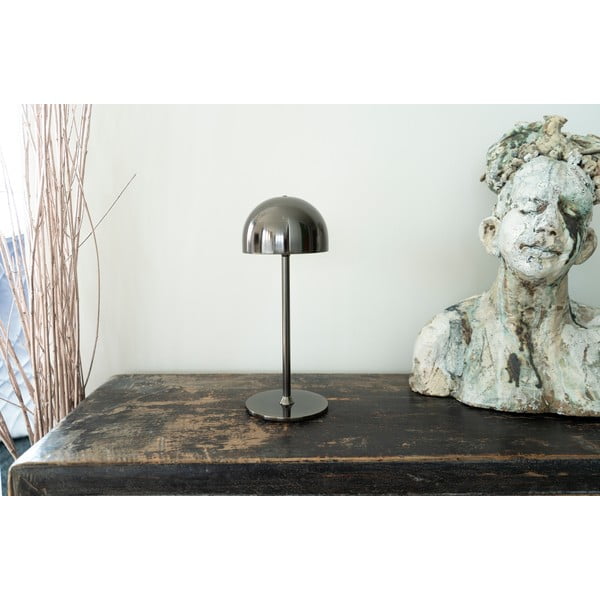 Temno siva LED namizna svetilka z daljinskim upravljalnikom s kovinskim senčilom (višina 30 cm) Tim – Sirius-image-2