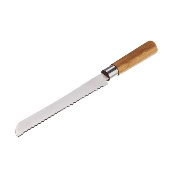 Nož za pecivo iz nerjavečega jekla in bambusa Unisama, dolžina 32,5 cm