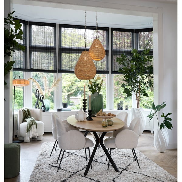 Viseča svetilka v naravni barvi z lesenim senčilom ø 31 cm Kabinda – Light & Living-image-1