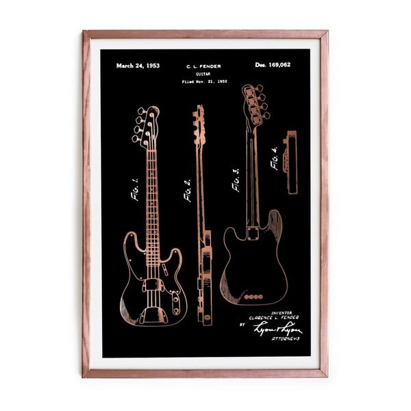 Plakat v okvirju Really Nice Things Fender Guitar, 65 x 45 cm